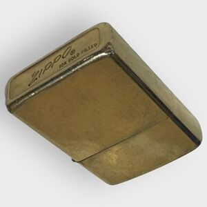 *RARE*‎ VINTAGE 10K GOLD FILLED ZIPPO LIGHTER Christmas 1977 50TH Personalized